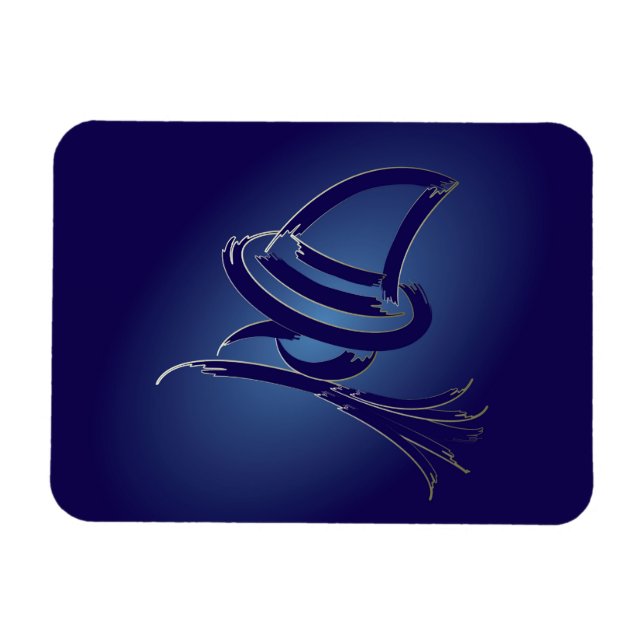 Cute Halloween witch Magnet (Horizontal)