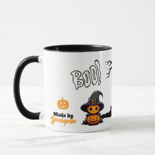 Cute Halloween Witch Pumpkin Spooky Boo Haunted Mug