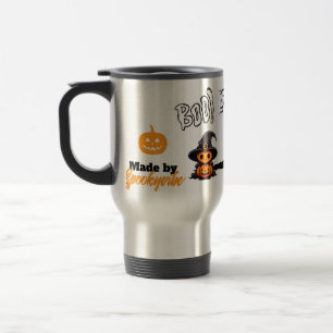 Cute Halloween Witch Pumpkin Spooky Boo Haunted Travel Mug