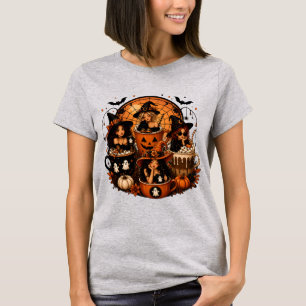 Cute Halloween Witches Hot Cocoa Coffee Mugs T-Shirt