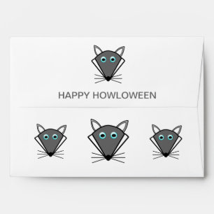 Cute Halloween Wolf Enveloppe personnalisée