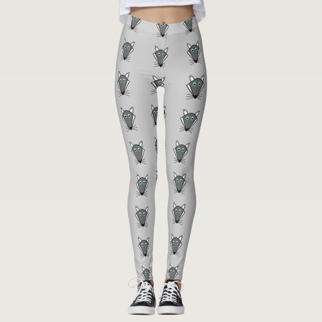 Cute Halloween Wolf Leggings (Front)