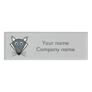 Cute Halloween Wolf Personalized Name Tag