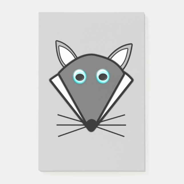 Cute Halloween Wolf Post it notes Pad (Front)