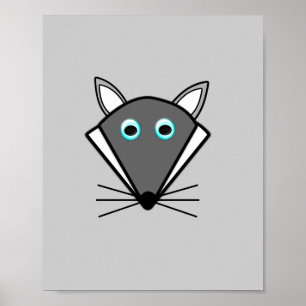 Cute Halloween Wolf Poster