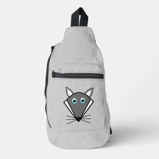 Cute Halloween Wolf Sling Bag (Front)