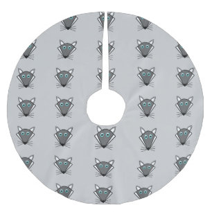 Cute Halloween Wolf Tree Skirt
