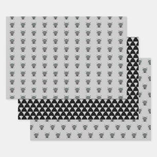 Cute Halloween Wolf Wrapping Paper Sheet