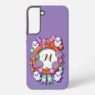 Cute Halloween Wreath with Ghosts Samsung Galaxy Case