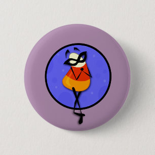 CUTE HALLOWEENCARTOON CANDY CORN GIRL ROUND BUTTON