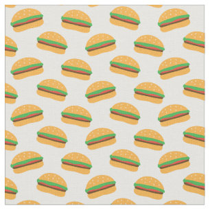 Cute Hamburger Pattern Fabric