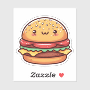 Cute Hamburger Vinyl Stickers
