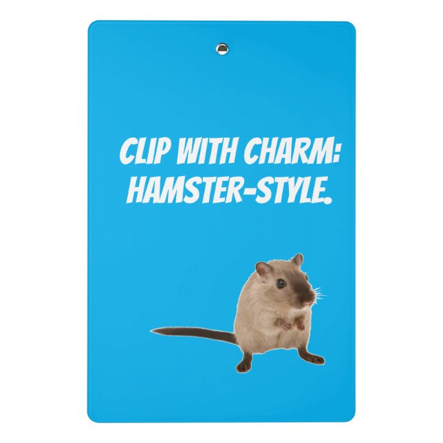 cute hampster notebook mini clipboard (Back)
