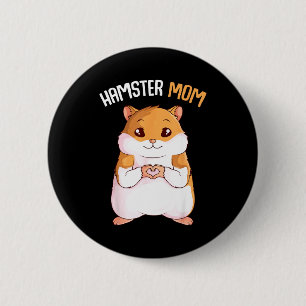 Cute hamster &amp; pet women's hamster mom hammyCu 2 Inch Round Button