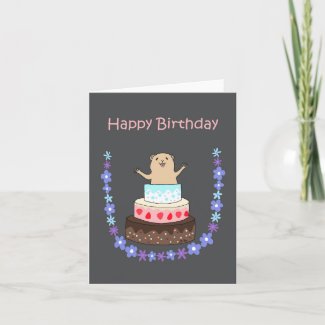 Cute Hamster Birthday Cake funny weird Birthday