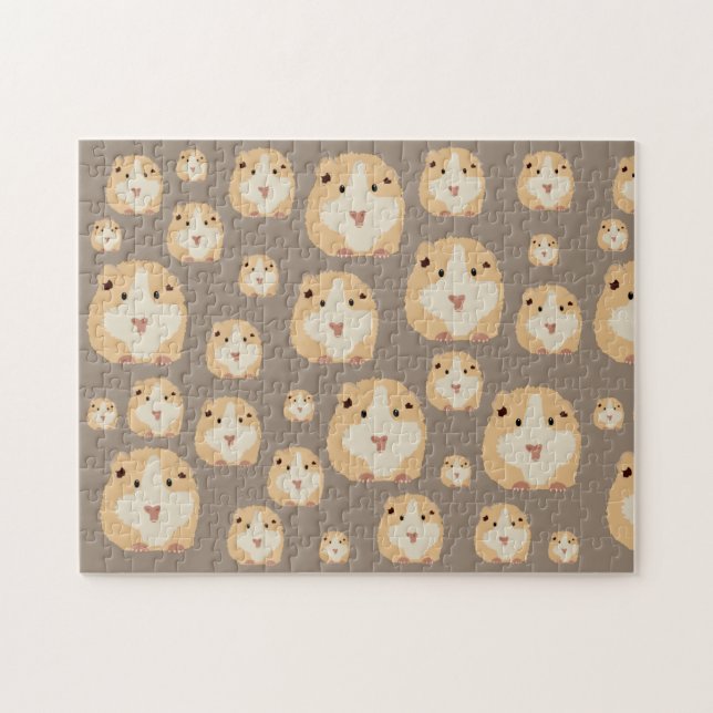 Cute Hamster Brown Pattern   Jigsaw Puzzle (Horizontal)