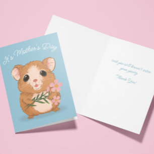 Cute Hamster Dark Humour Mother's Day Card