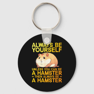 Cute Hamster Design For Men Women Kids Dwarf Hamst Keychain