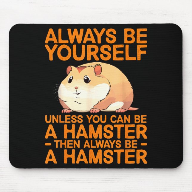Cute Hamster Design For Men Women Kids Dwarf Hamst Mouse Pad (Front)