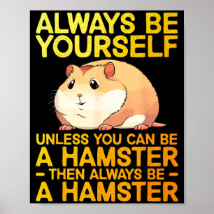 Cute Hamster Design For Men Women Kids Dwarf Hamst Poster