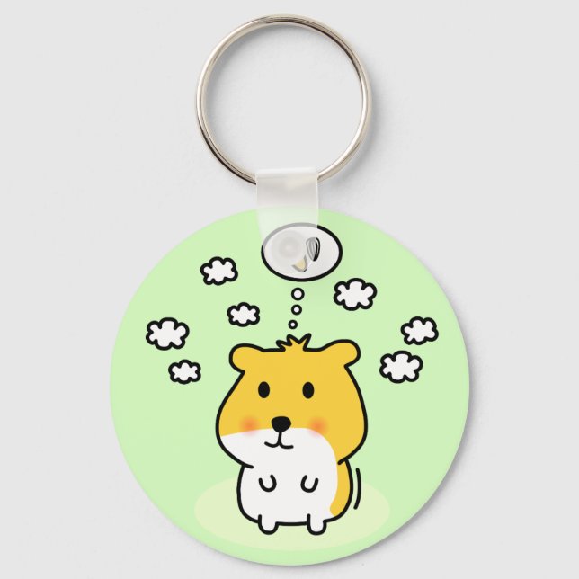 cute hamster dream keychain (Front)