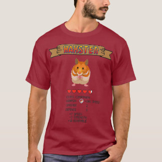 Cute Hamster Gerbil Retro 8-Bit Pixel Video Game T-Shirt