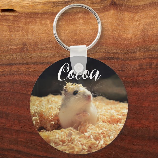 Cute Hamster Gift For Hamster Lovers Keychain (Front)