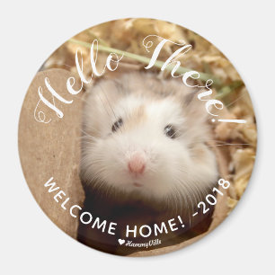 Cute Hamster Hello There Welcome Home Magnet