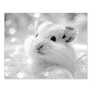 Cute Hamster in bubbles Rubber Stamp