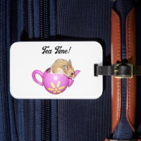 Cute Hamster in Pink Teapot with Daisy Photo