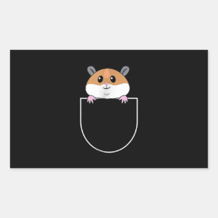 Cute Hamster In Pocket Sticker