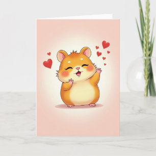 Cute Hamster Love Greeting Card