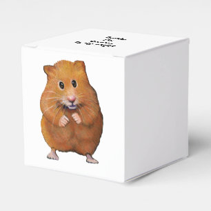 Cute Hamster, Original Drawing, Party Thanks Favor Box