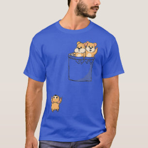 Cute Hamster Playing in Pocket T-Shirt