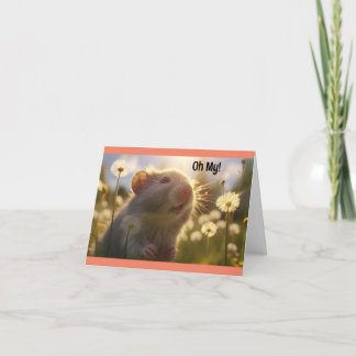 Cute Hamster Thank-you Greeting Card