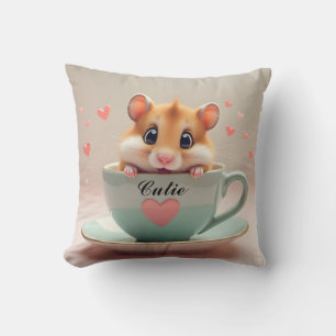 Cute Hamster Throw Pillow
