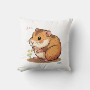 Cute Hamster ♡ Throw Pillow