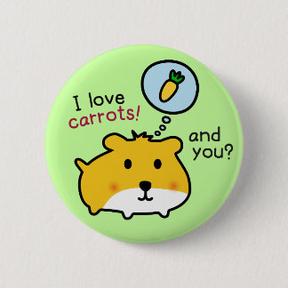 cute hamster timmy 2 inch round button