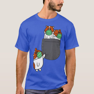 Cute hamsters in pocket guinea pig face mask T-Shirt