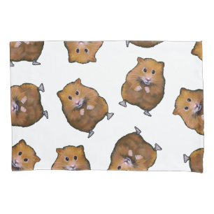Cute Hamsters, Random Pattern, Hand Drawn, Pet Pillowcase
