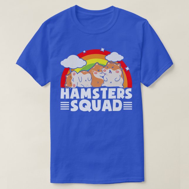 Cute Hamsters Squad Colourful Hamsters Guinea Pig  T-Shirt (Design Front)