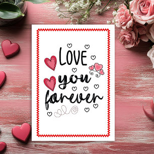 Cute Hand Drawing Valentine Card for Her Sketch