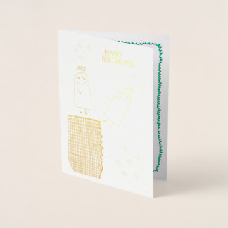 Cute Hand-Drawn Birthday Card with Dancing Friend