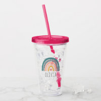 Cute Hand Drawn Boho Rainbow Personalized