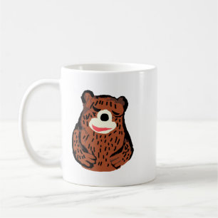 Cute Hand-Drawn Brown Bear Hug Coffee Mug