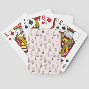 Cute Hand Drawn Cactus Pattern Playing Cards