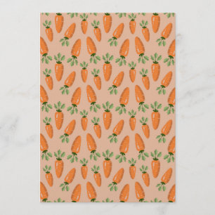 Cute Hand-drawn Carrots Seamless Pattern Invitation