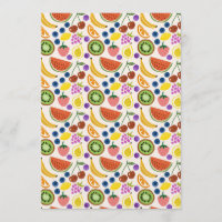 Cute Hand-drawn Doodle Fruits Seamless Pattern