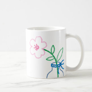 Cute Hand Drawn Flower in Vase Coffee Mug