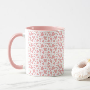 Cute Hand Drawn Heart Love Pattern Mug